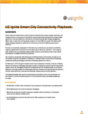 Smart city connectivity playbook
