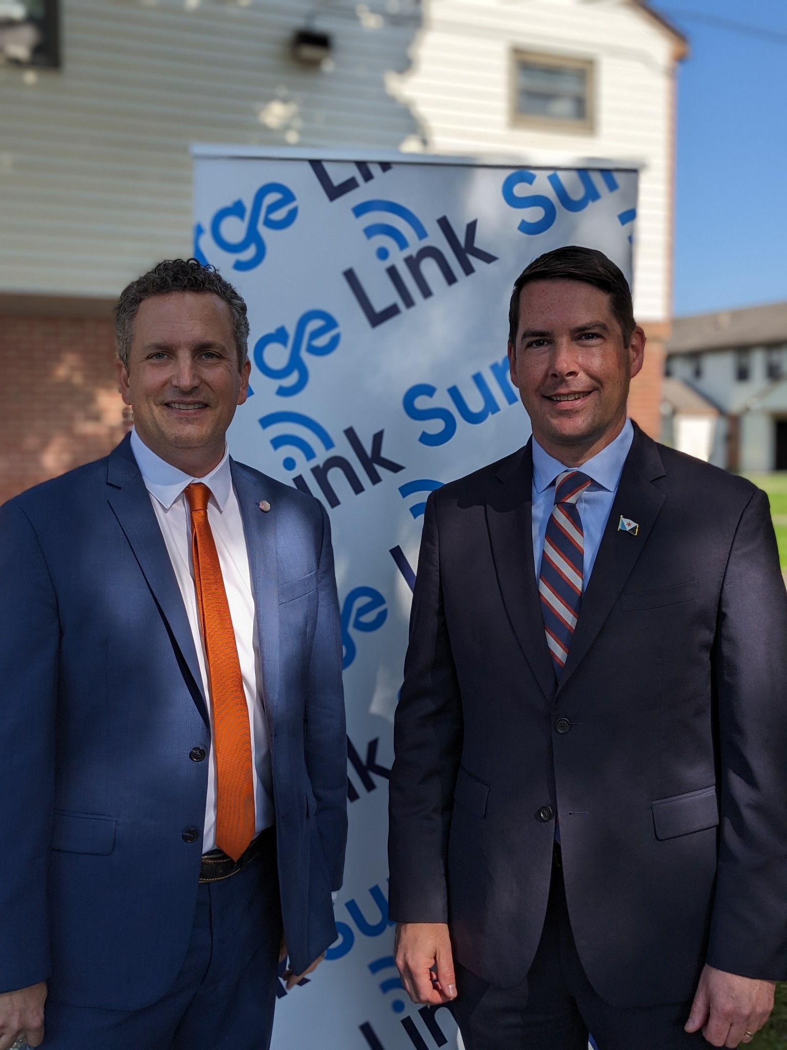 Davenport with Mayor Ben Walsh at Surge Link launch