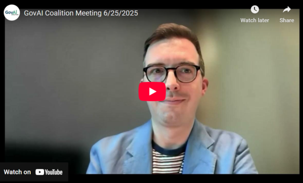 J. Beam presenting at GovAI Coalition (June meeting)